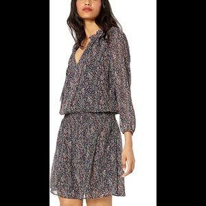 J. CREW Smocked Floral Long Sleeve Dress Medium